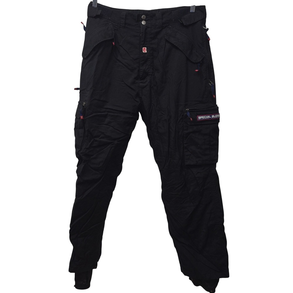 Special Blend Snowboard Pants Mens Large Black Waterproof Cargo Ski Snow Bottoms